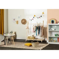 Sweedi Scandinavian Clothes Rack for Kids - Natural Pine