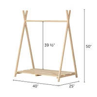 Sweedi Scandinavian Clothes Rack for Kids - Natural Pine
