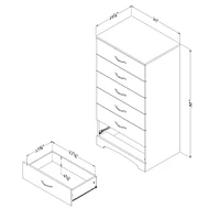 6-drawer lingerie chest - Step One Gray Oak