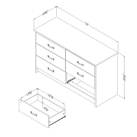 Commode Double 6 Tiroirs
