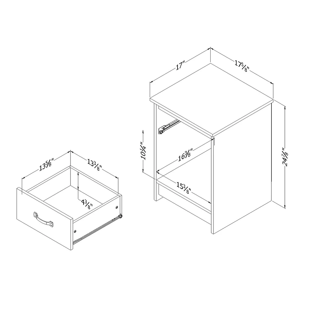 1-Drawer Nightstand