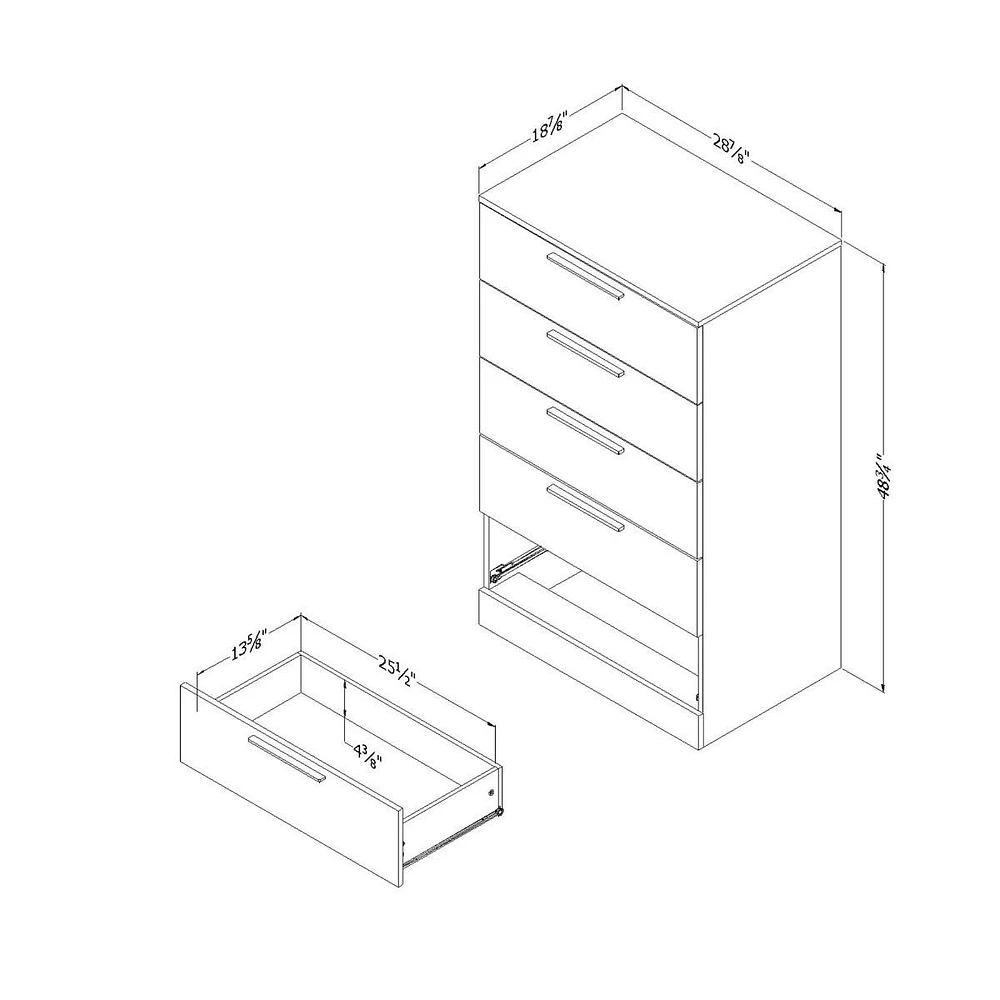 5-Drawer Chest - Step One Essential Winter Oak