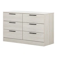 Commode double 6 tiroirs - Step One Essential Chêne hivernal