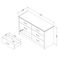 6-Drawer Double Dresser - Helson Seaside Pine