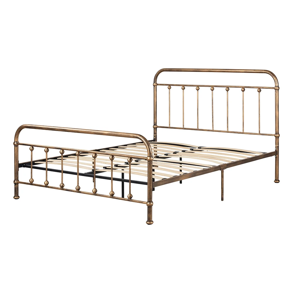 Metal Platform Queen Bed - Prairie Bronze