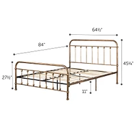 Metal Platform Queen Bed - Prairie Bronze