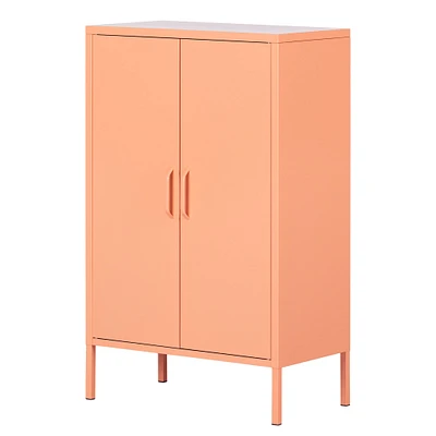 Metal 2-door Accent Cabinet Crea - Pale Orange