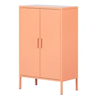Metal 2-door Accent Cabinet Crea - Pale Orange