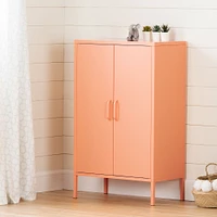 Metal 2-door Accent Cabinet Crea - Pale Orange