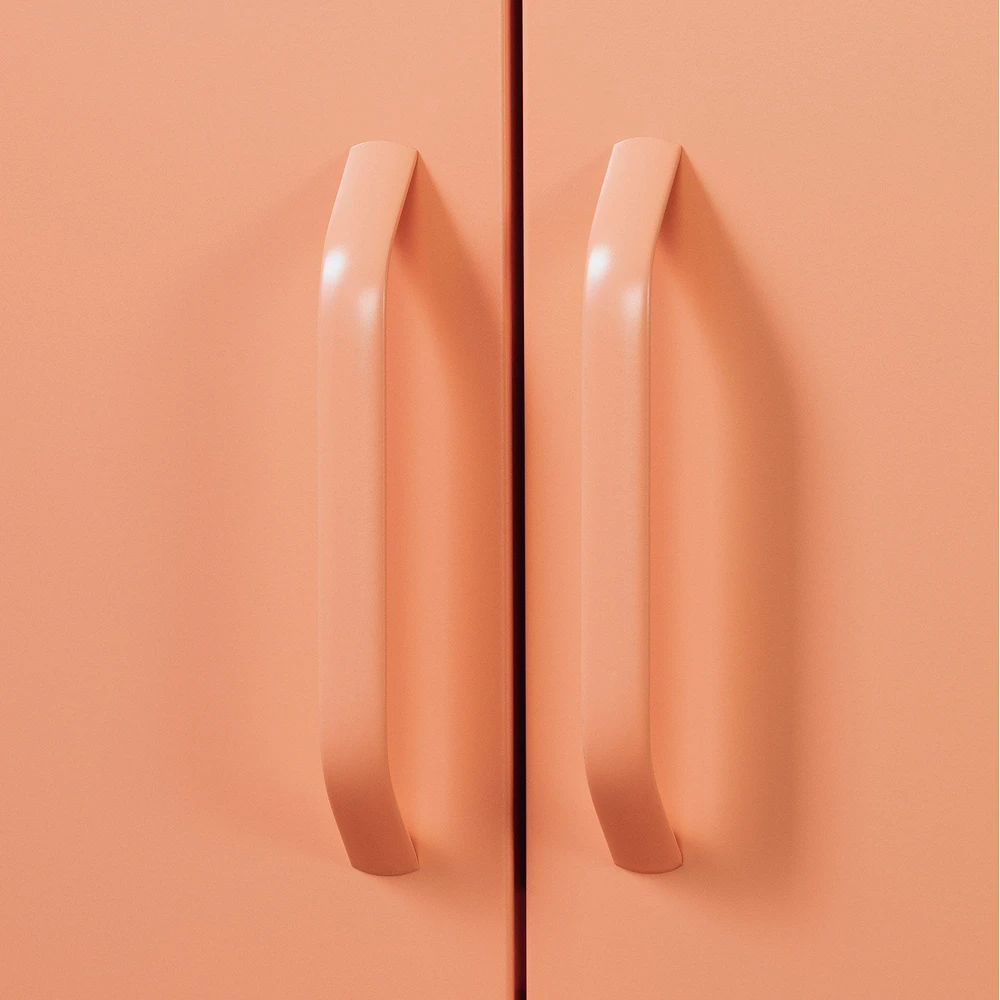 Metal 2-door Accent Cabinet Crea - Pale Orange