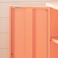 Metal 2-door Accent Cabinet Crea - Pale Orange