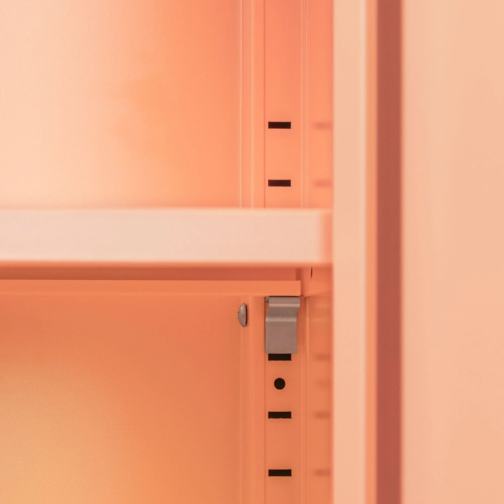 Metal 2-door Accent Cabinet Crea - Pale Orange