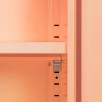 Metal 2-door Accent Cabinet Crea - Pale Orange