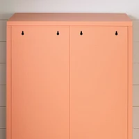 Metal 2-door Accent Cabinet Crea - Pale Orange