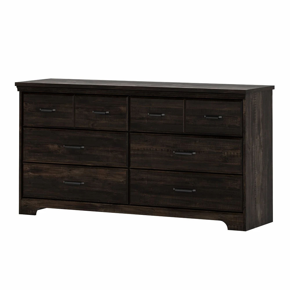 Commode Double 6 Tiroirs - Versa Noir Antiqué
