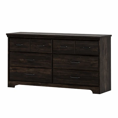 Commode Double 6 Tiroirs - Versa Noir Antiqué
