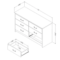 6-Drawer Double Dresser