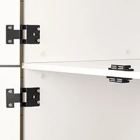 Armoire de Rangement avec 4 Portes - Farnel Blanc Solide