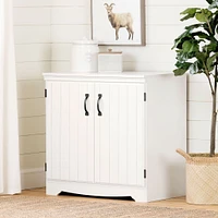 Armoire de Rangement avec 2 Portes - Farnel Blanc Solide