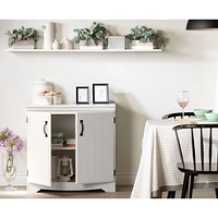 Armoire de Rangement avec 2 Portes - Farnel Blanc Solide
