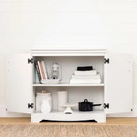 Armoire de Rangement avec 2 Portes - Farnel Blanc Solide