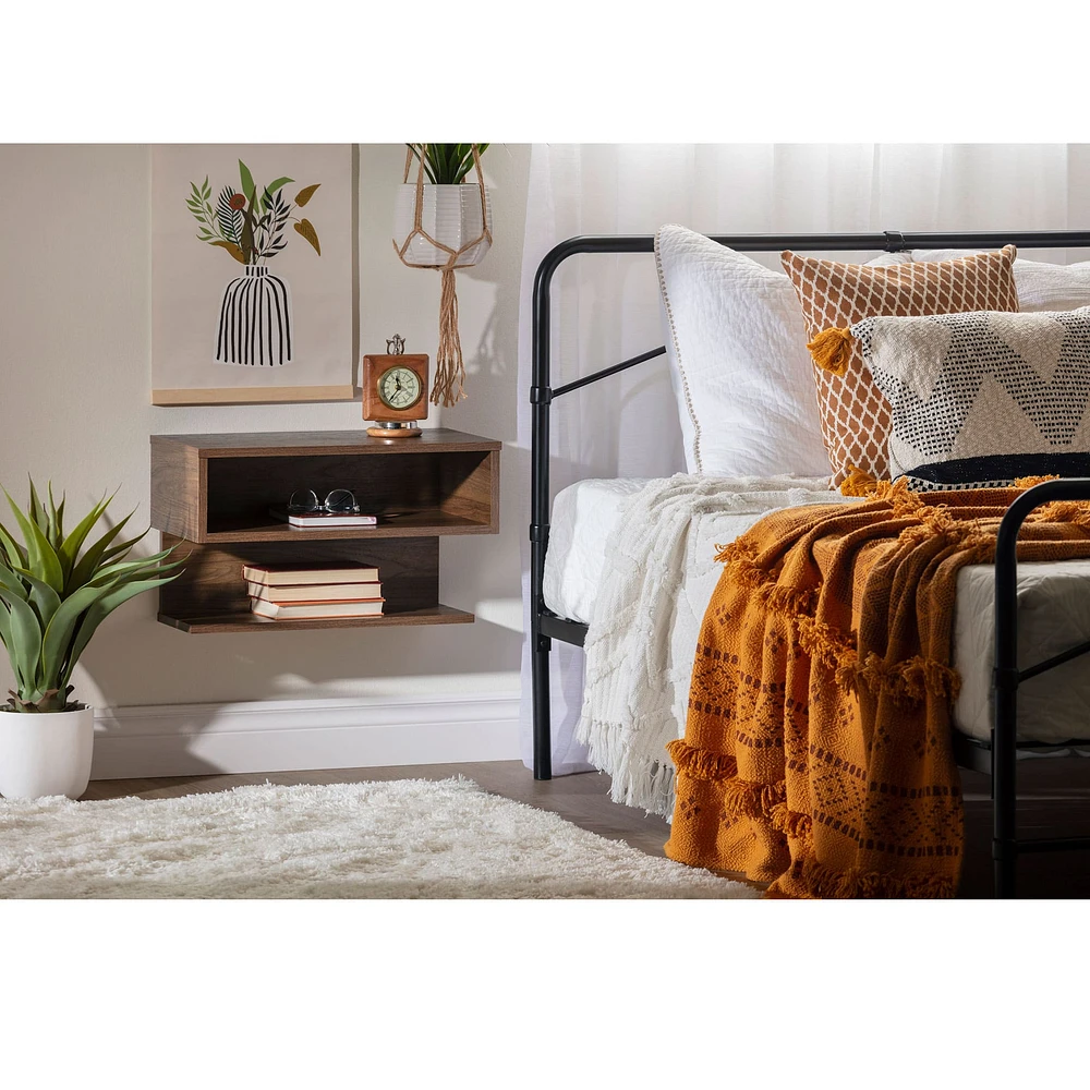 Floating Nightstand - Sazena Natural Walnut