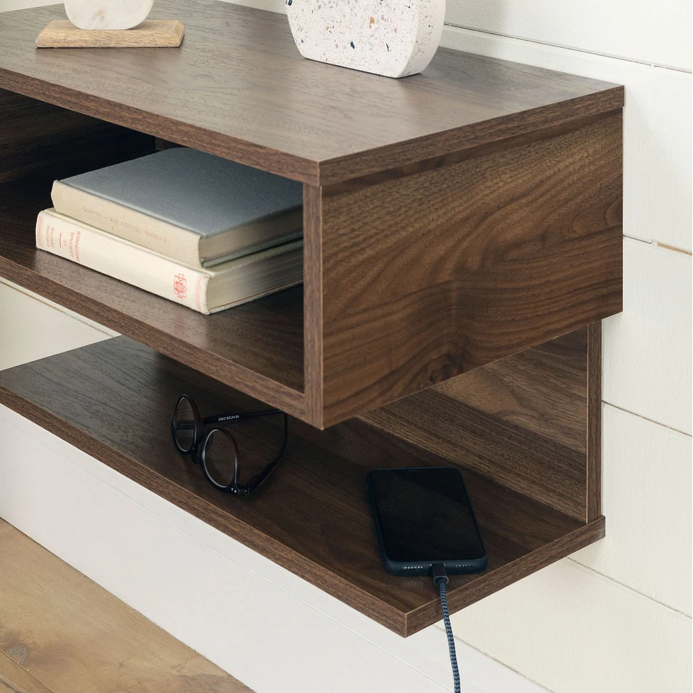 Floating Nightstand - Sazena Natural Walnut