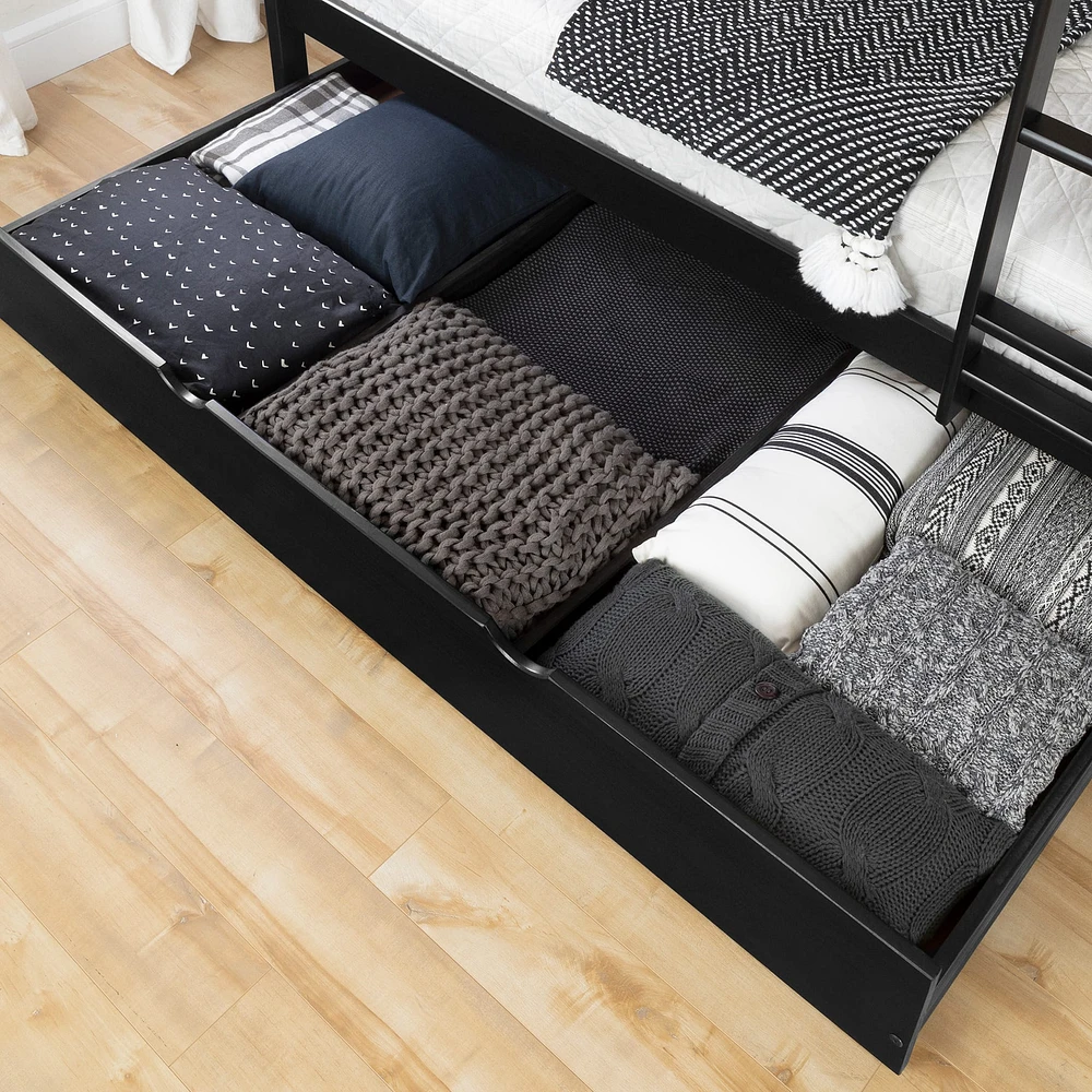Bunk Beds with Trundle - Fakto Matte Black
