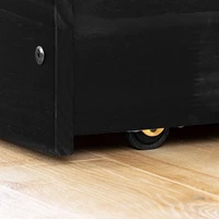 Lits Superposés et Tiroirs sur Roulettes Fakto - Noir Mat