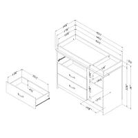Changing Table - Tassio Gray Oak