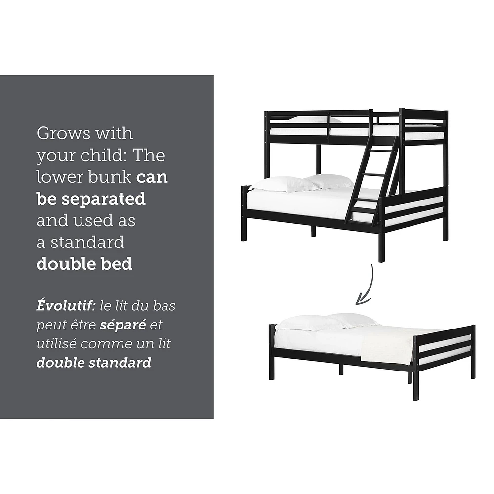 Solid Wood Bunk Beds - Induzy Matte Black