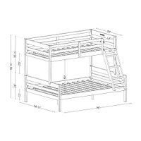 Solid Wood Bunk Beds - Induzy Matte Black