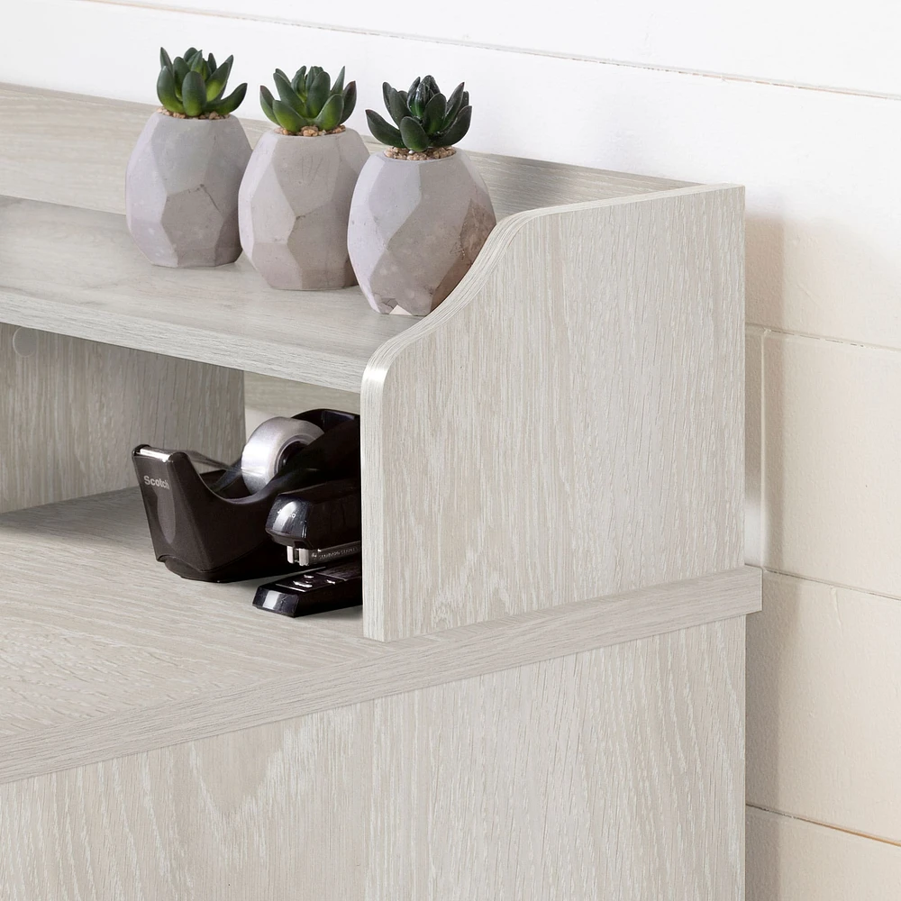 Computer Desk with Hutch - Versa Winter Oak