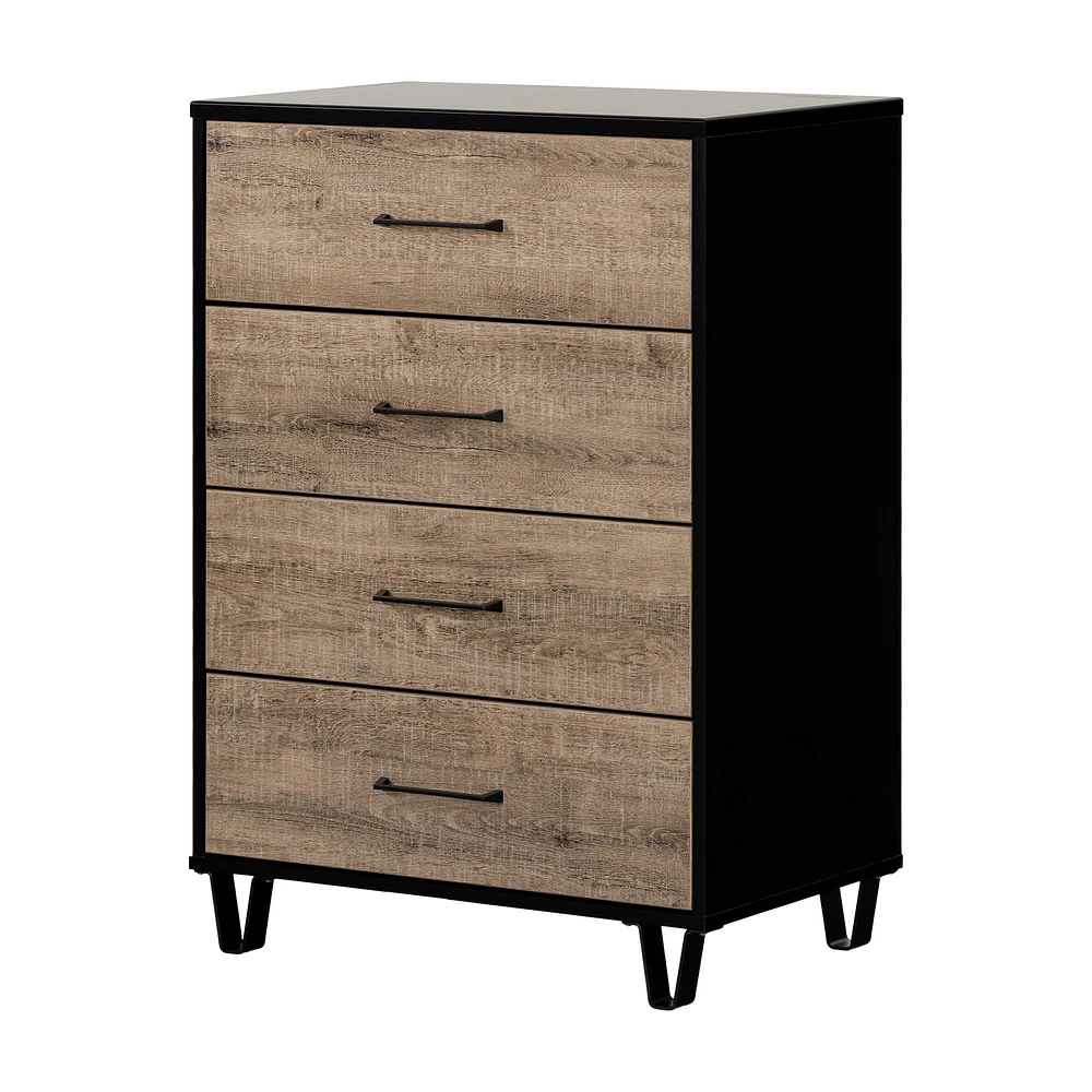 Chest - Arlen Weathered Oak and Matte Black