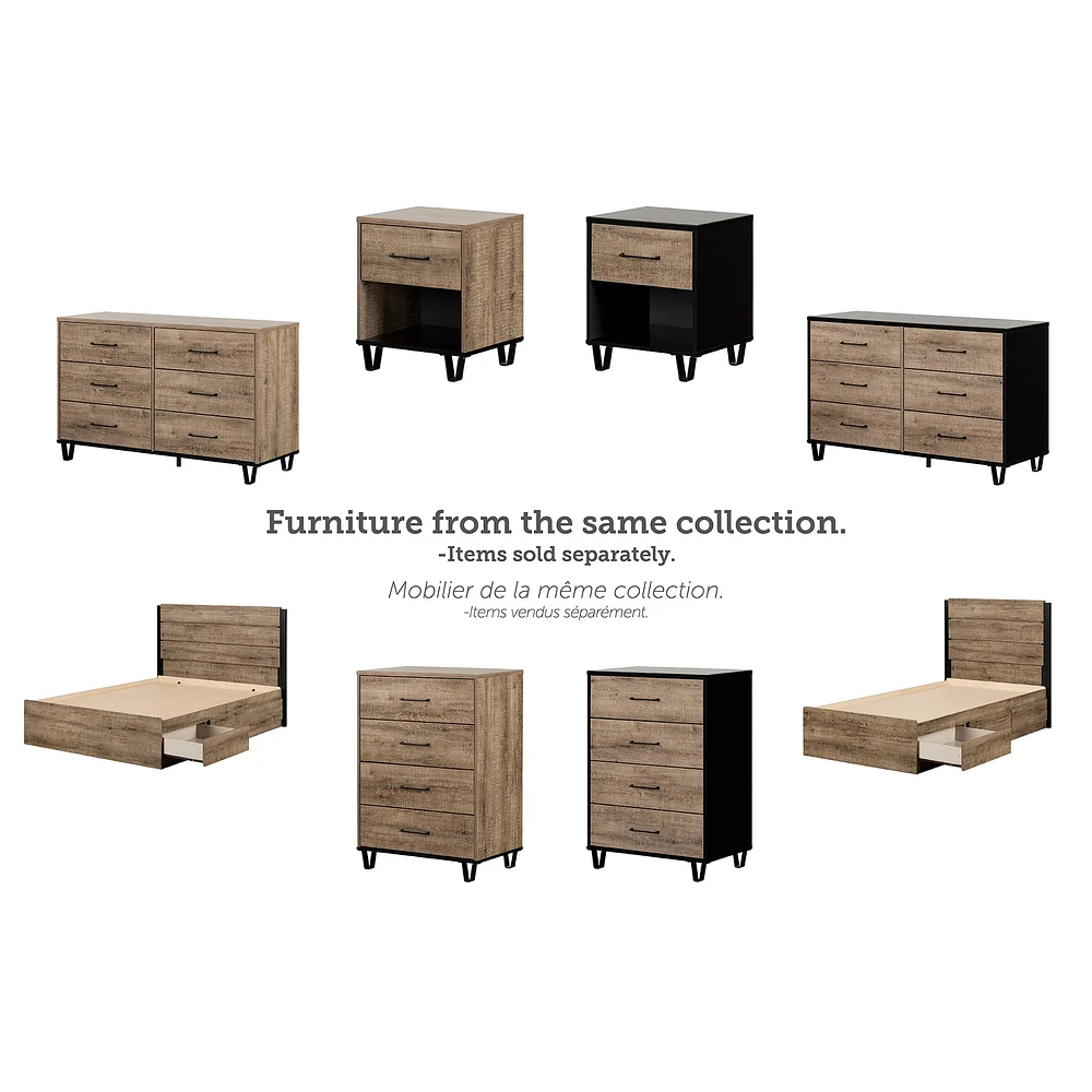 Chest - Arlen Weathered Oak and Matte Black