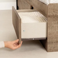 Twin Bed and Headboard Set - Arlen Weathered Oak