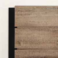 Twin Bed and Headboard Set - Arlen Weathered Oak
