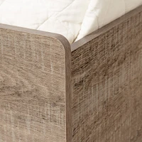 Twin Bed and Headboard Set - Arlen Weathered Oak
