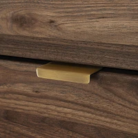 2-Drawer Nightstand - Hype Natural Walnut and Carrara Marble