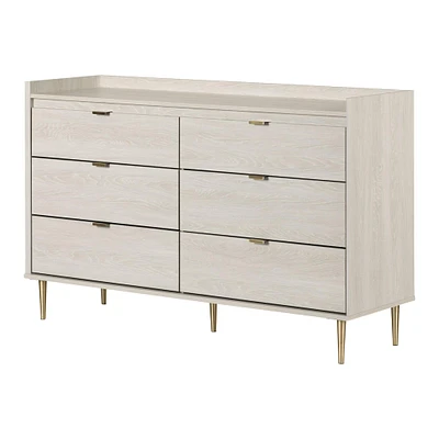 6-Drawer Double Dresser - Hype Winter Oak
