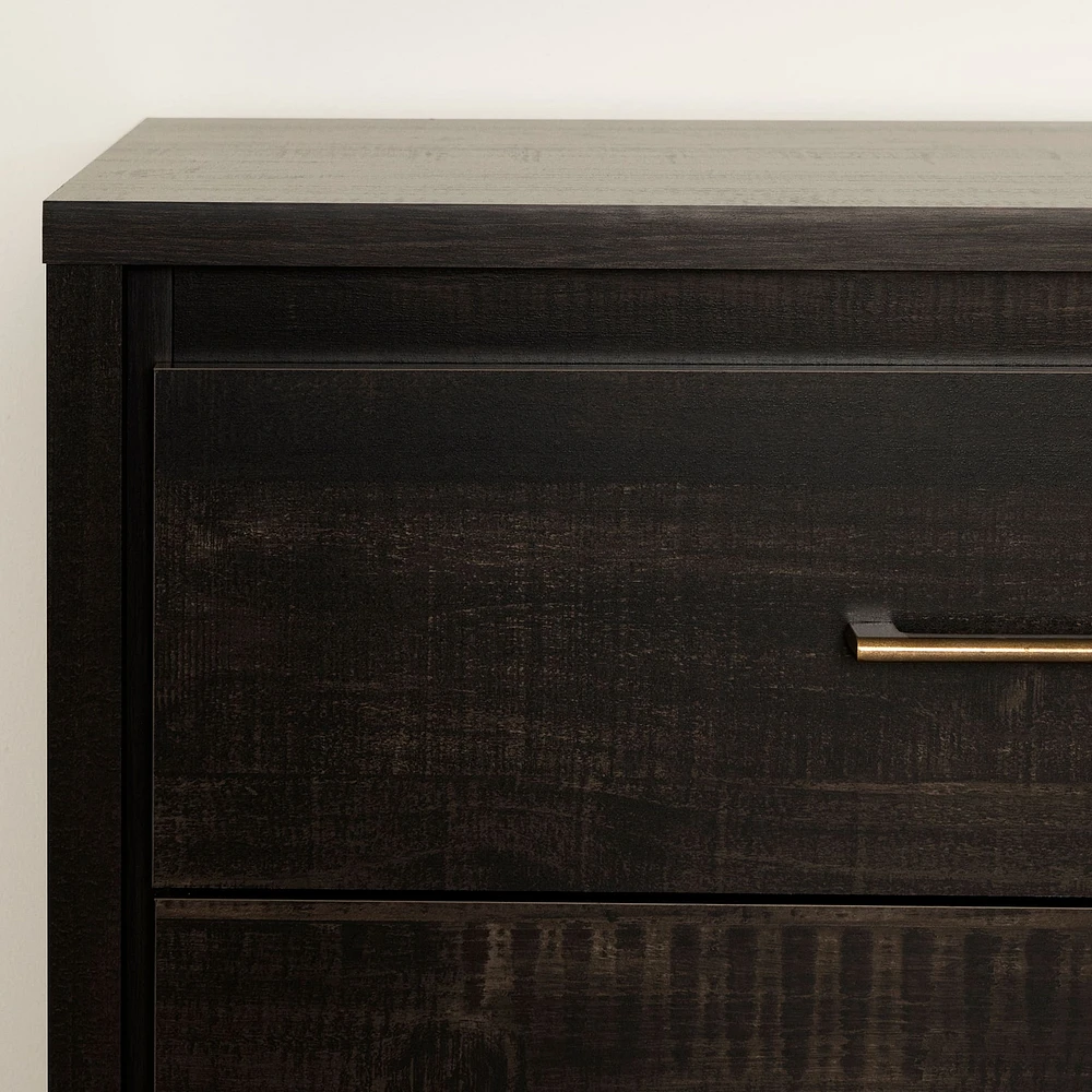 6-Drawer Double Dresser - Gravity Rubbed Black