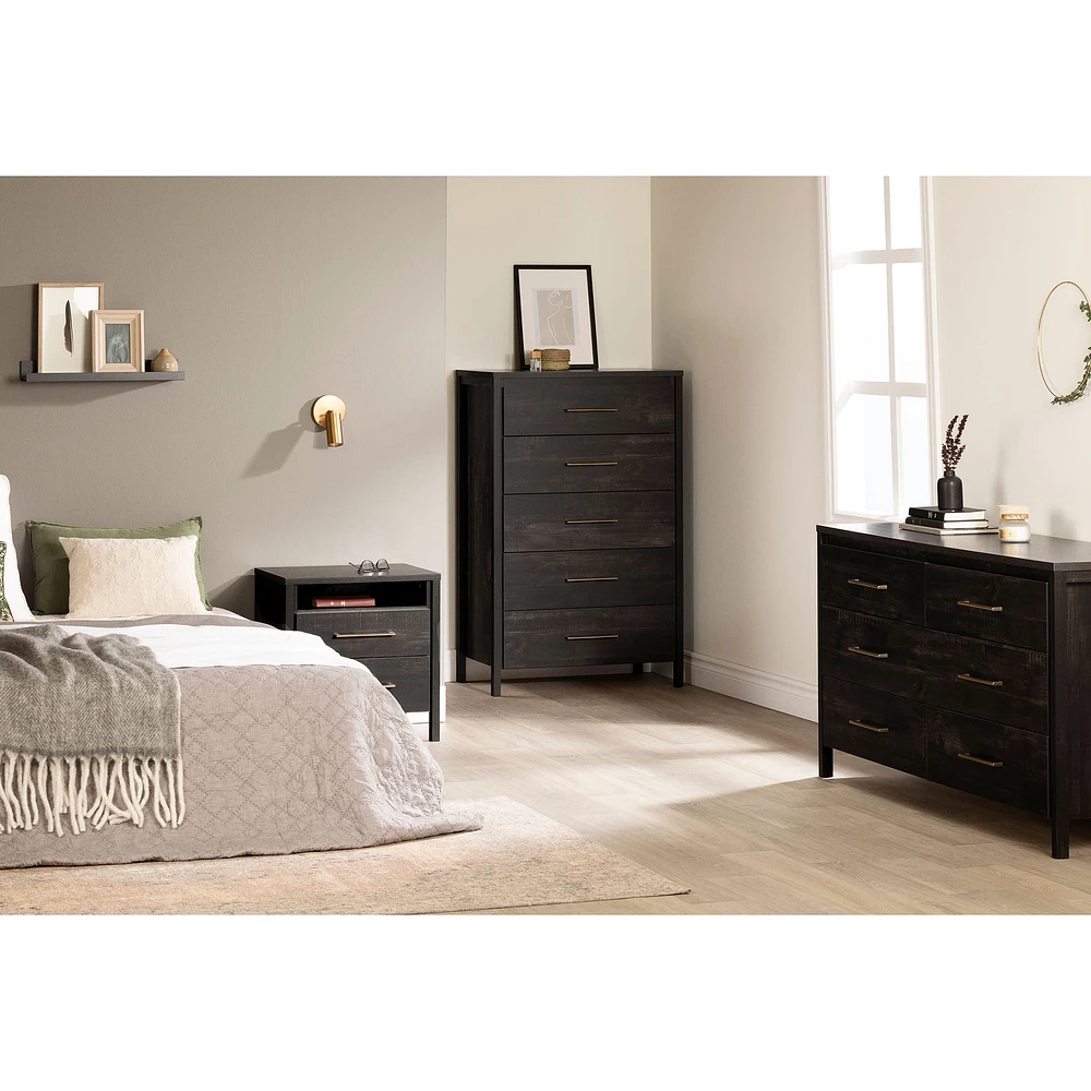 5-Drawer Chest - Gravity Rubbed Black
