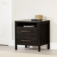 2-Drawer Nightstand - Gravity Rubbed Black