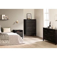2-Drawer Nightstand - Gravity Rubbed Black