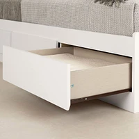 Lit Simple Matelot 3 Tiroirs Munich - Blanc Solide