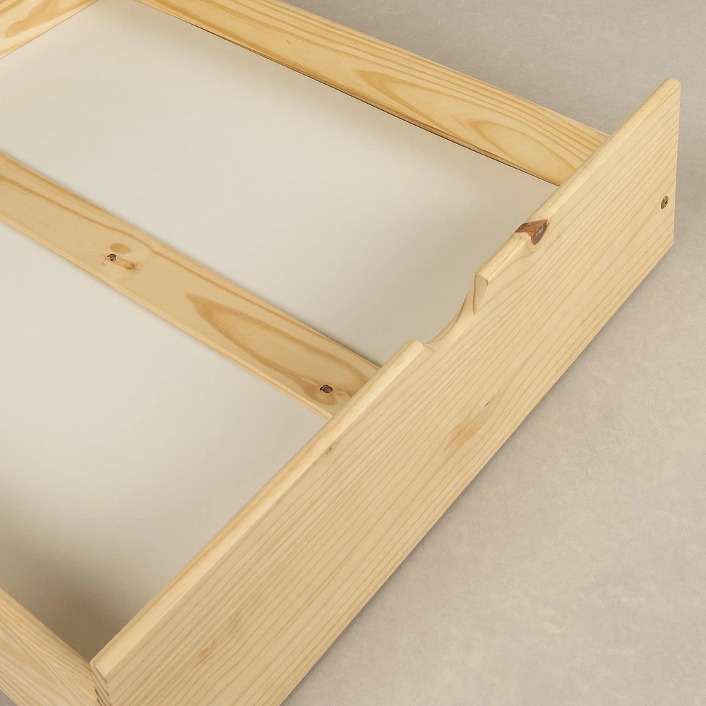 Solid Wood Daybed with Storage Drawers - Sweedi Natural Wood