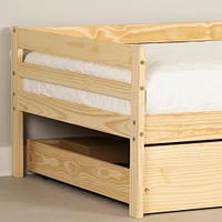 Solid Wood Daybed with Trundle Bed - Sweedi Natural Wood