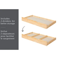 Solid Wood Daybed with Trundle Bed - Sweedi Natural Wood