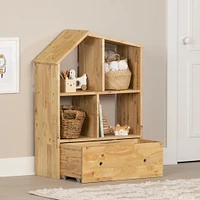 Bibliothèque avec bac de rangement - Sweedi Bois naturel