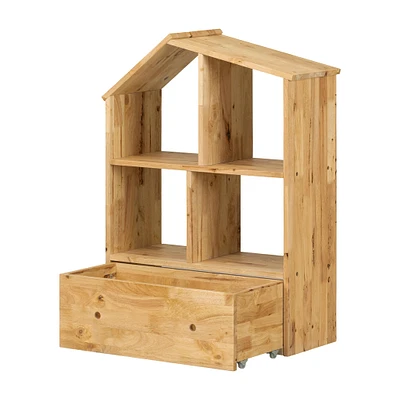 Bibliothèque avec bac de rangement - Sweedi Bois naturel